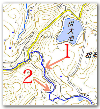 池の手前の近道s